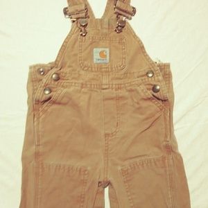 Tan Carhartt overalls 12m used condition